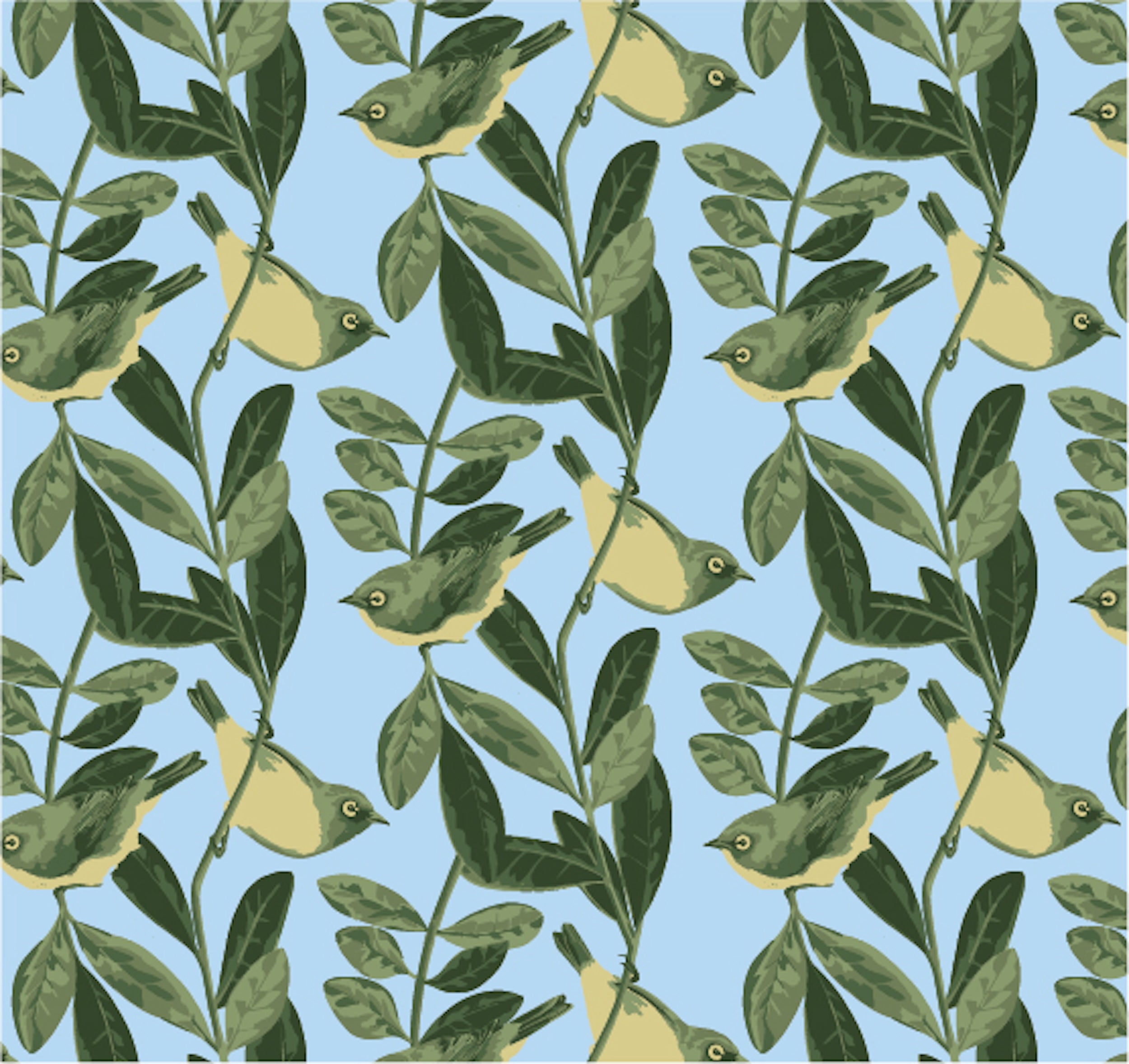 BLUE TAUHOU PRINT <br> by Anna Evans
