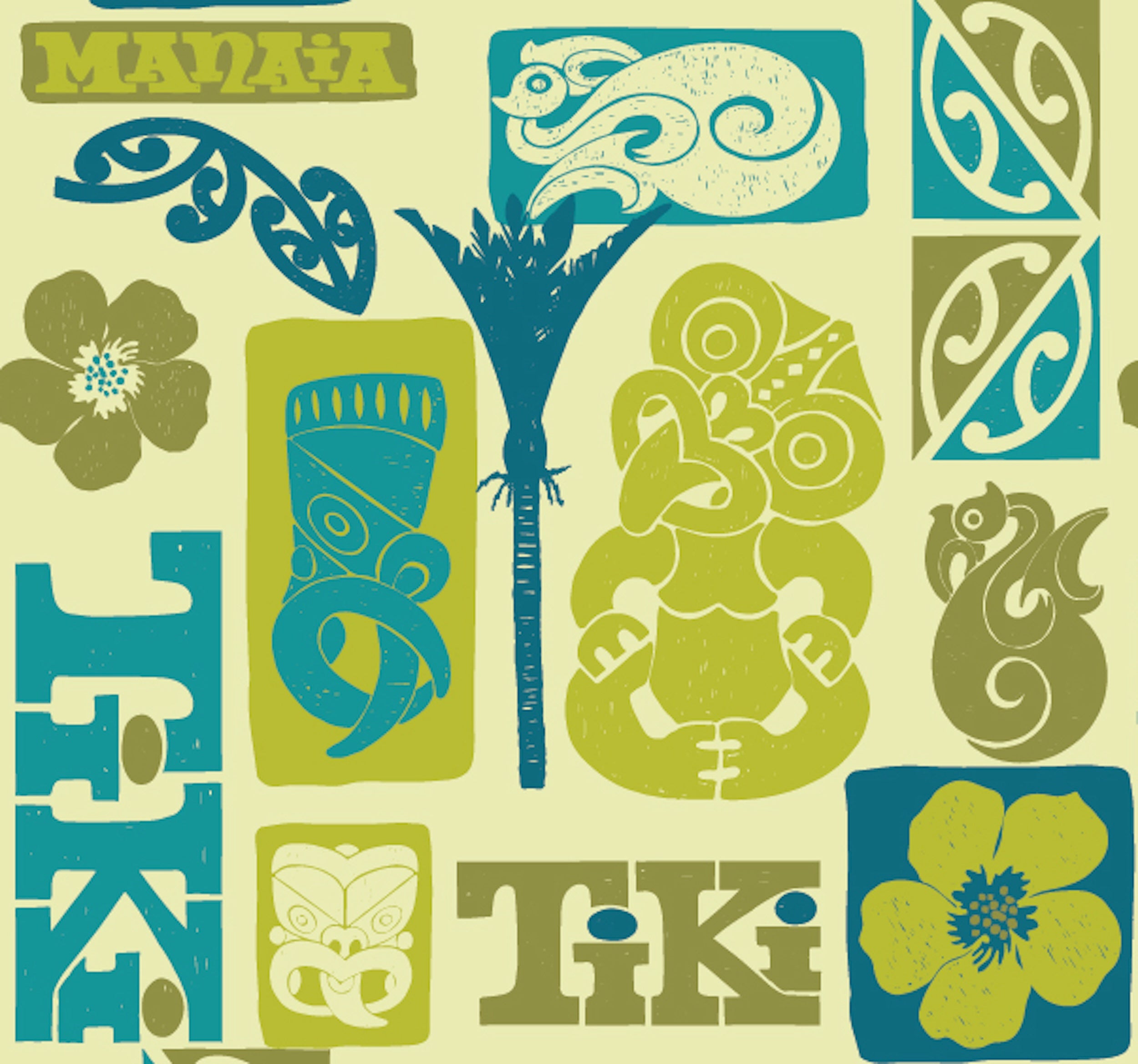 TIKI MANAIA PRINT <br> by Stace 'The Ace' Roper