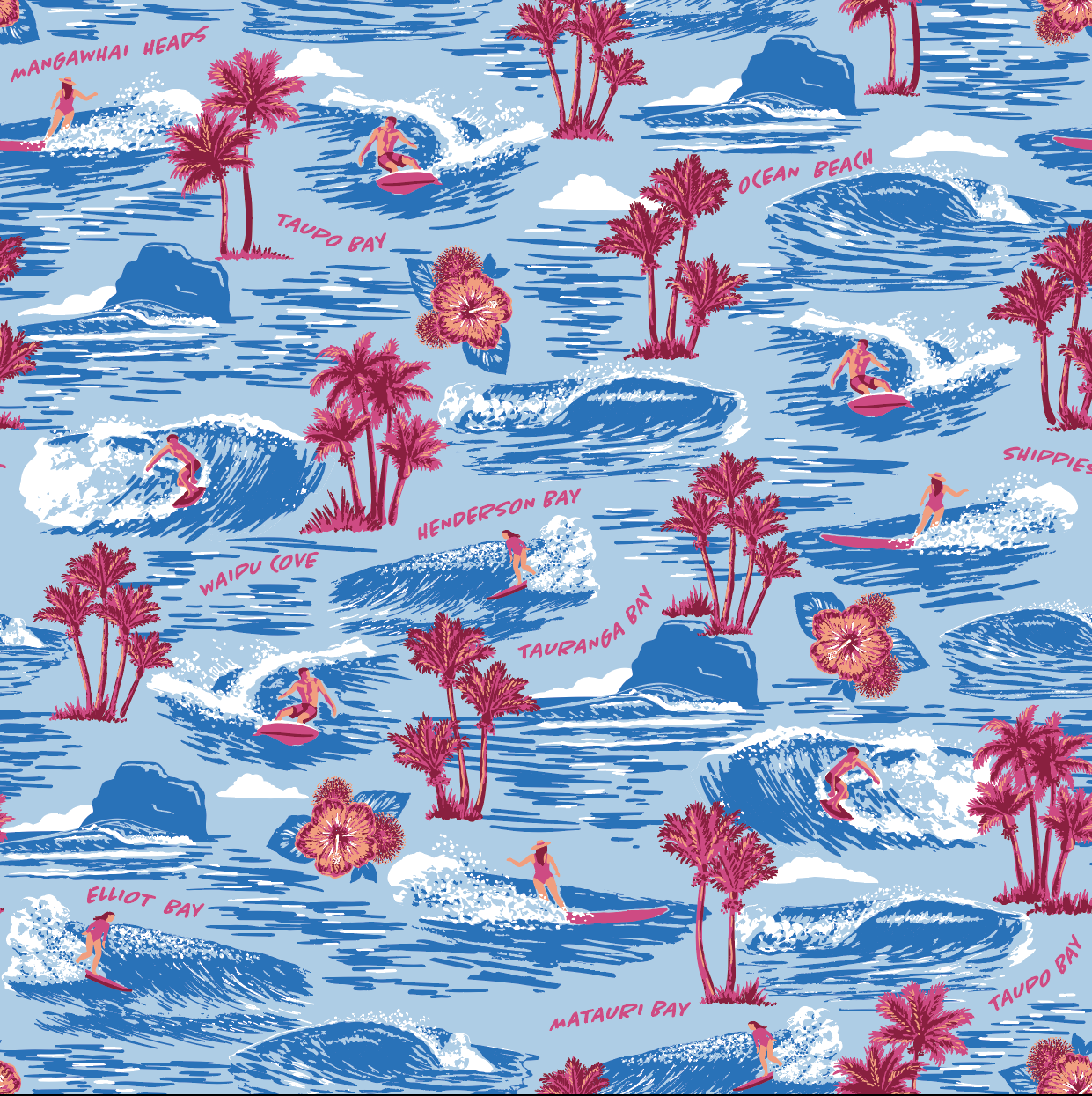 SURF NORTHLAND PRINT by Erika Pearce