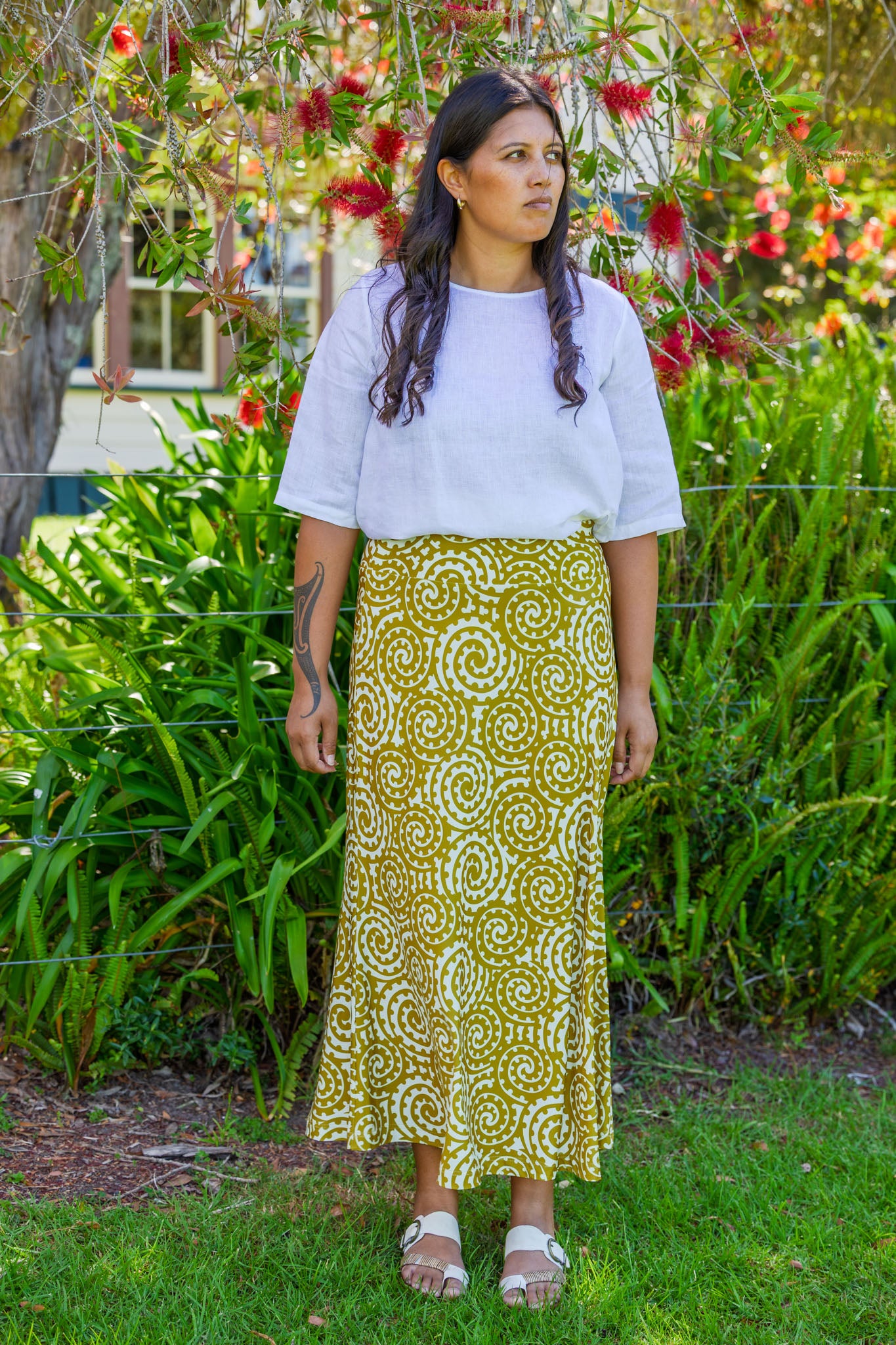 Takarangi Bias Long Skirt