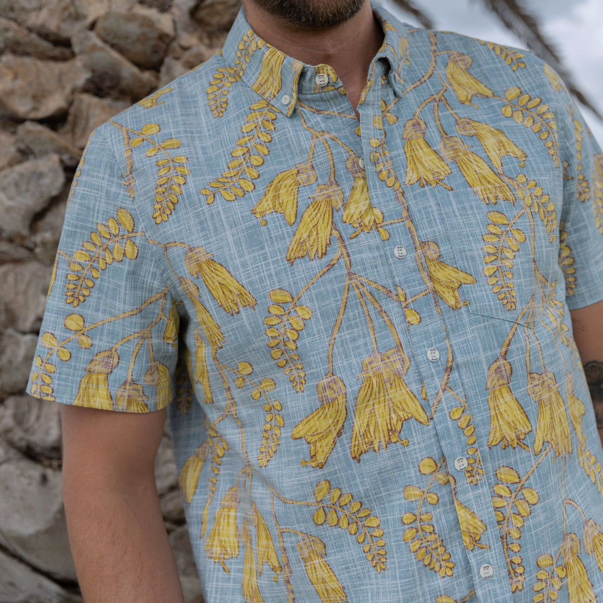 Kōwhai Mens Kiwi Classic Short Sleeve Shirt