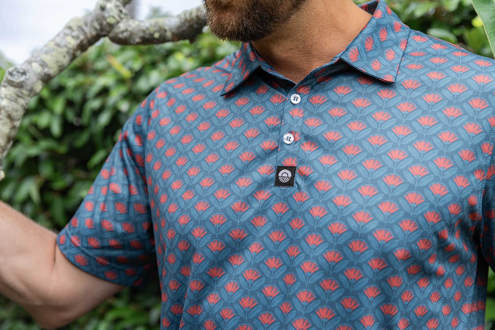 Mens Golf Polo- Pohutukawa