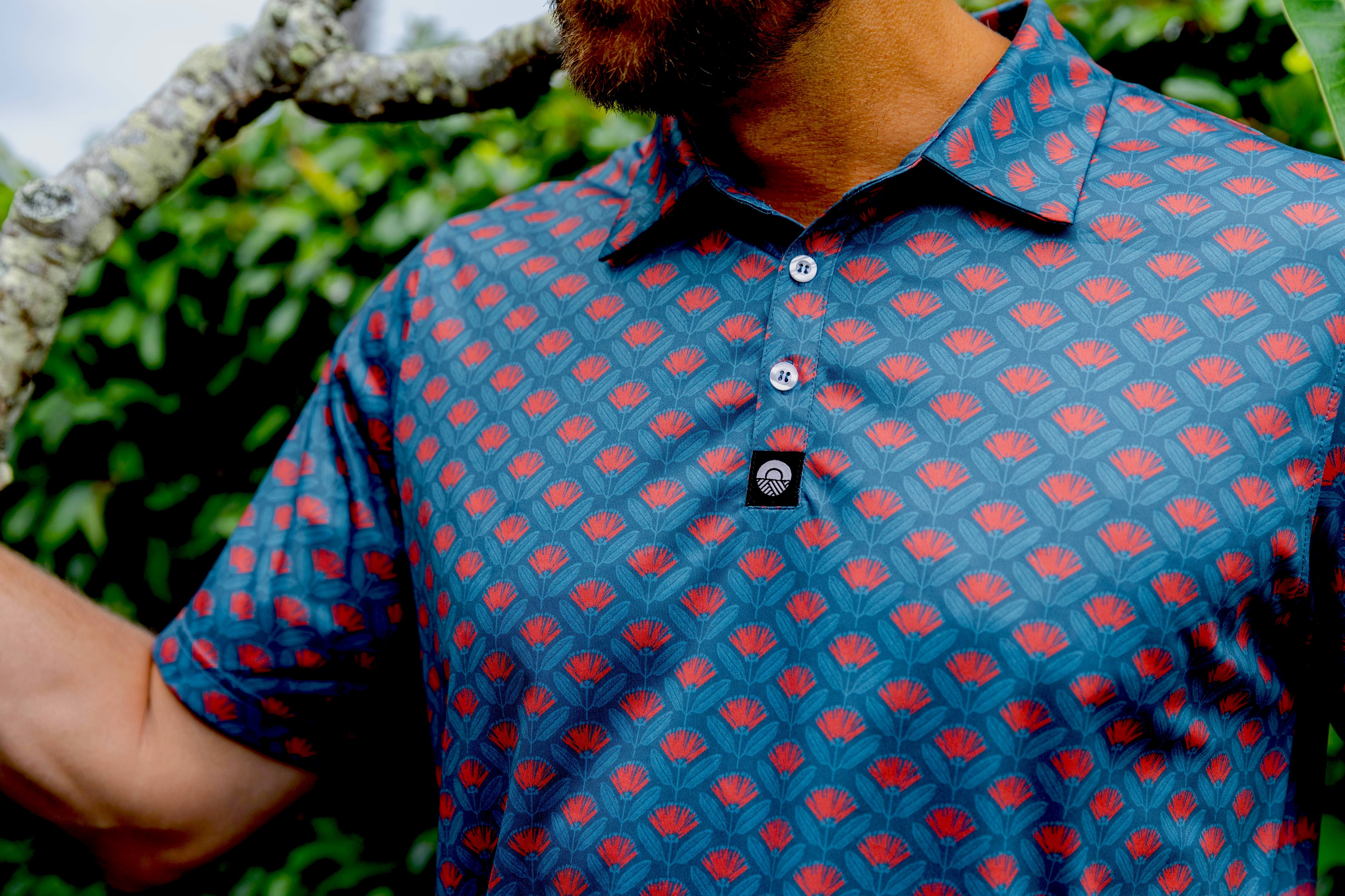 Mens Golf Polo – Pōhutukawa