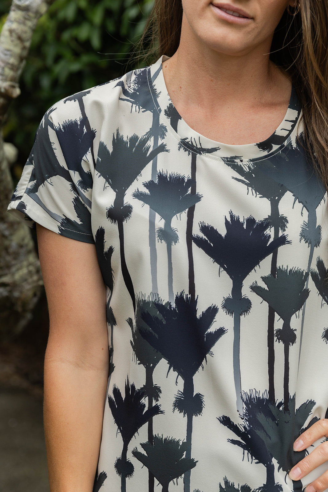 Womens Top Nikau Print