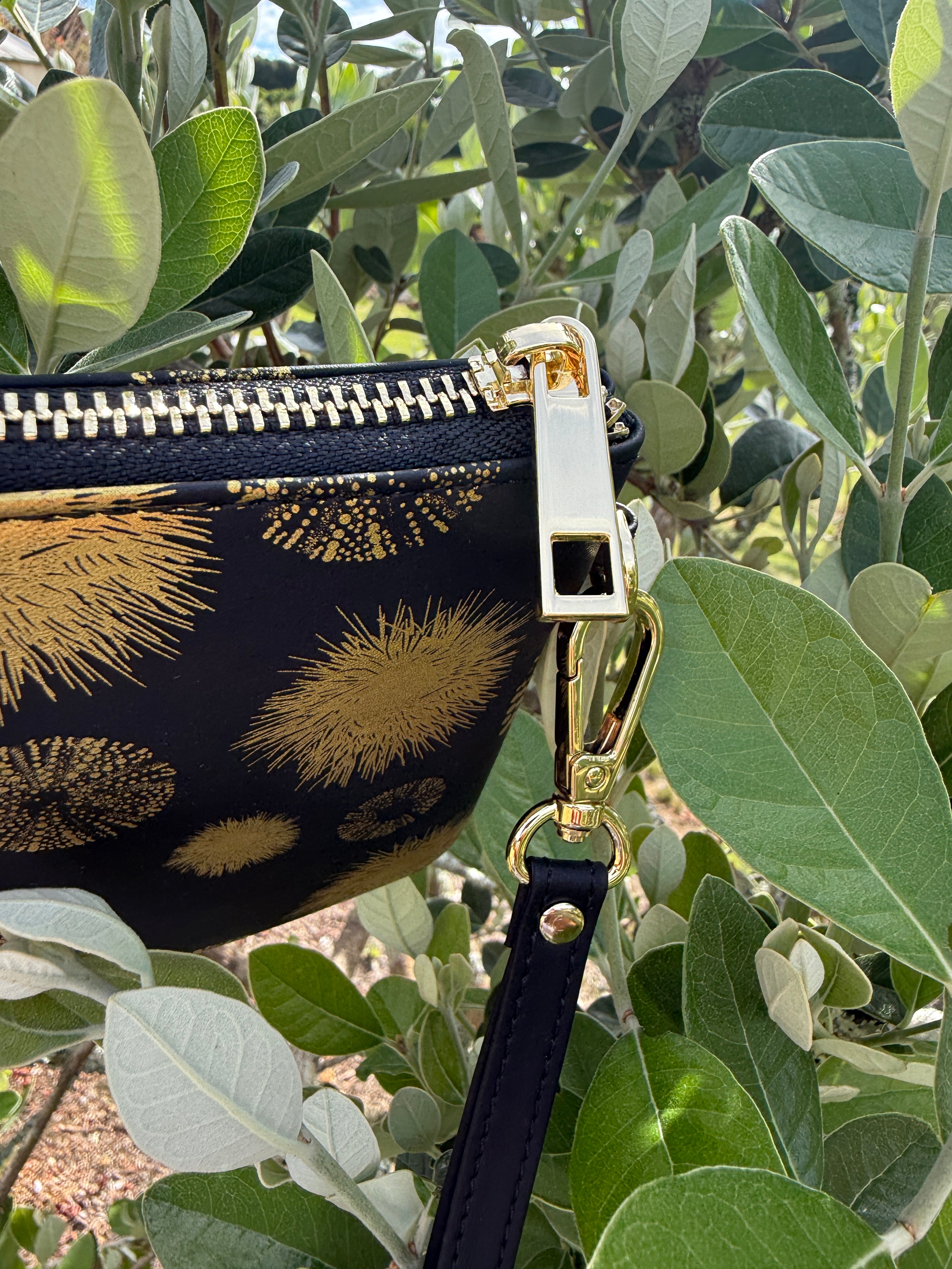 Kina Gold Wristlet Purse