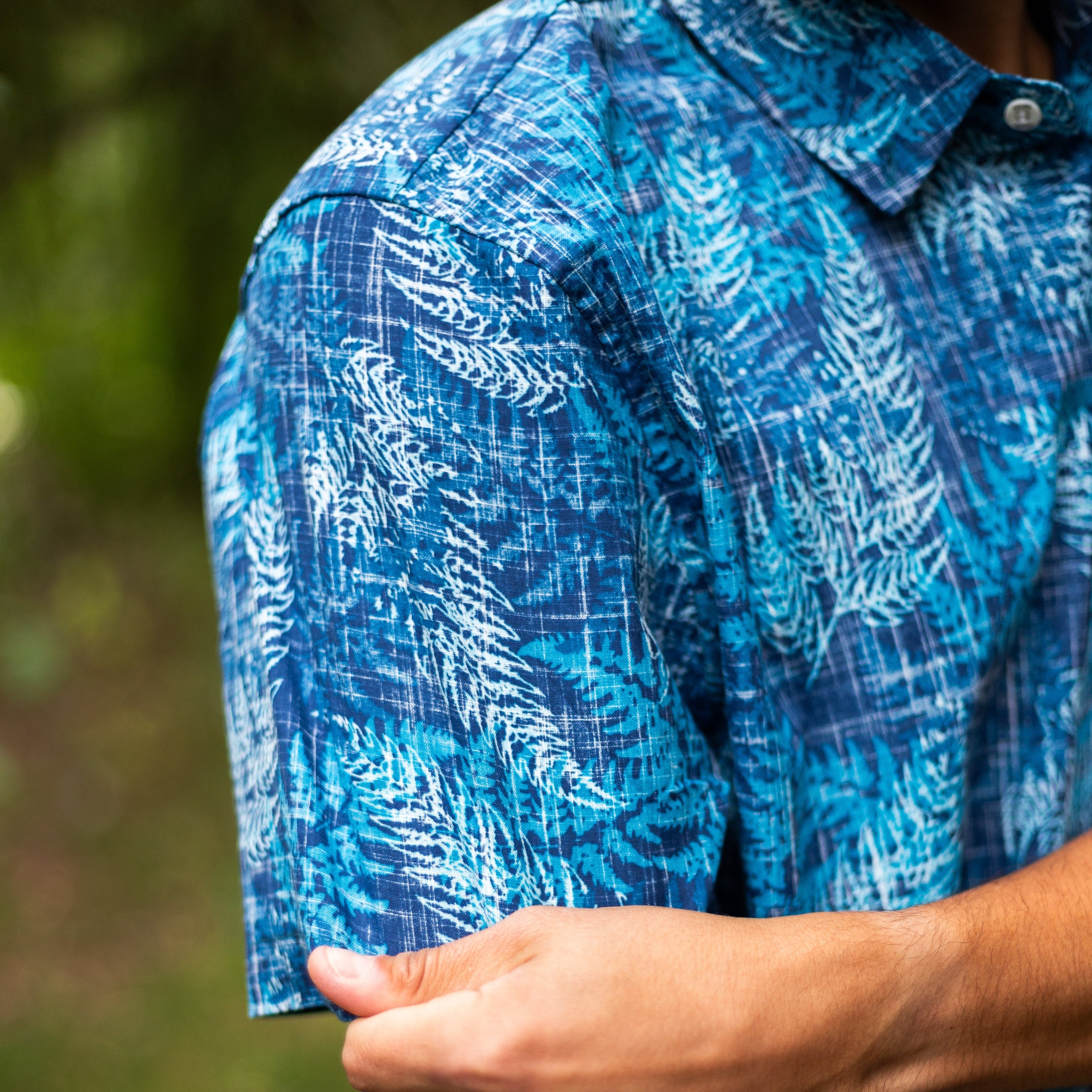 Blue Silver Fern Kiwi Classic Short Sleeve Mens Shirt