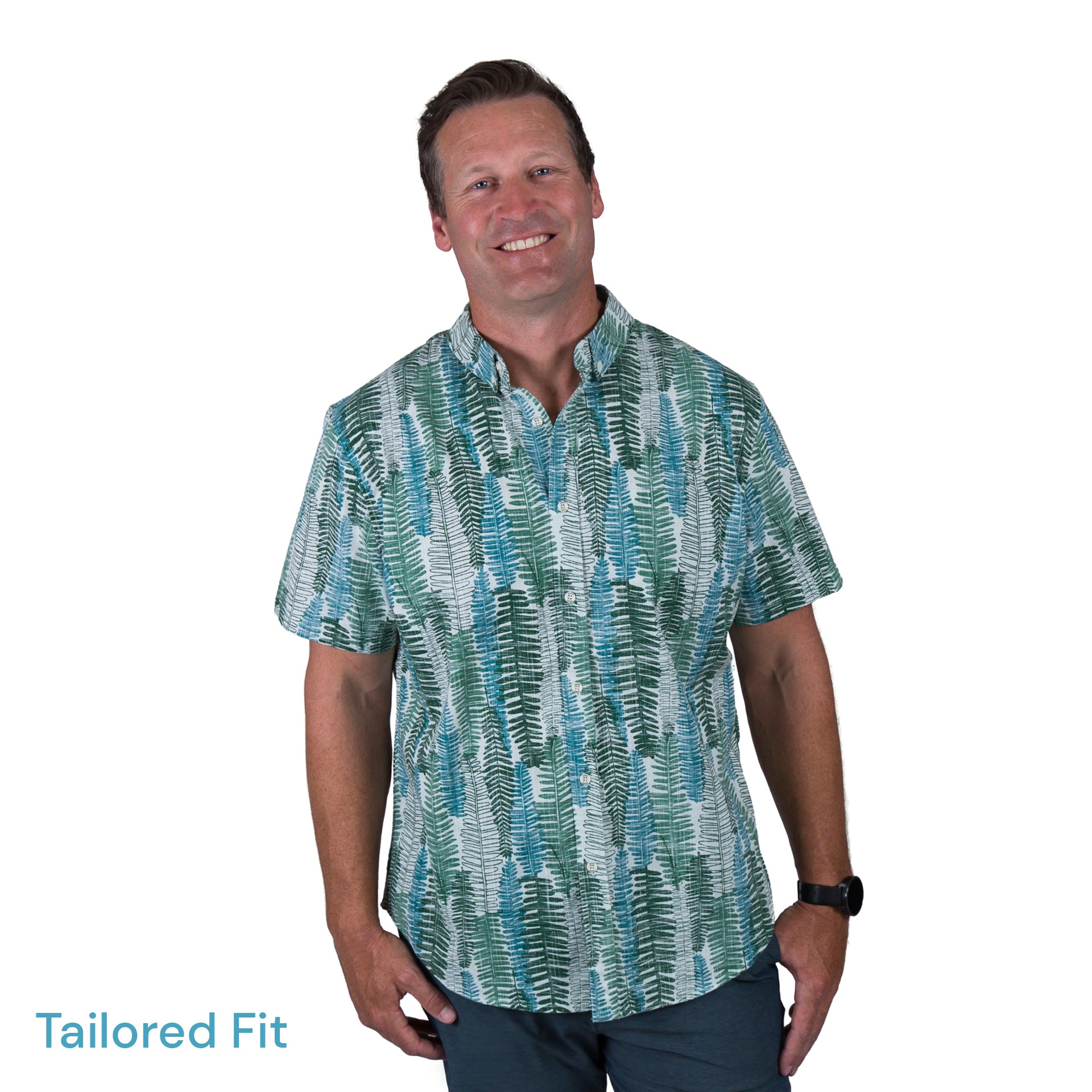 Piupiu Fern Kiwi Classic Short Sleeve Mens Shirt
