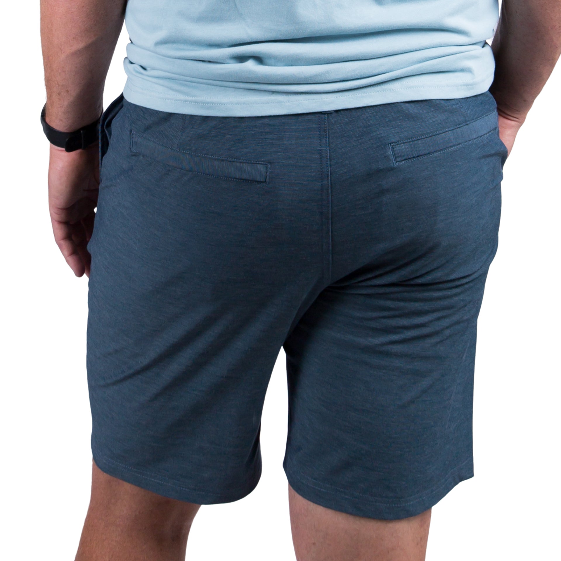 Comfort 4-Way Stretch Chino Shorts-Blue