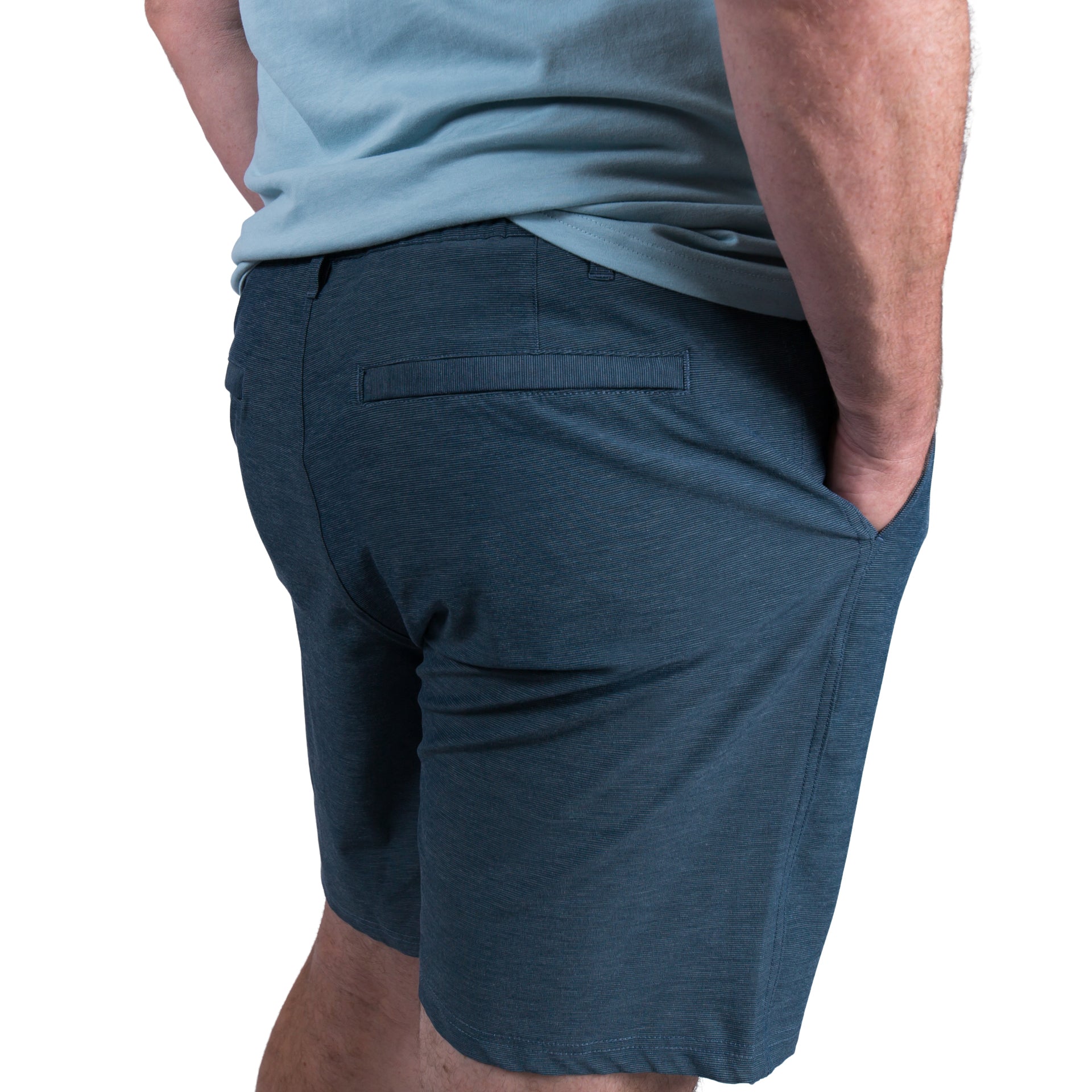 Comfort 4-Way Stretch Chino Shorts-Blue