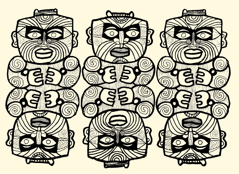 MĀUI PŌTIKI PRINT by Mikaere Henderson