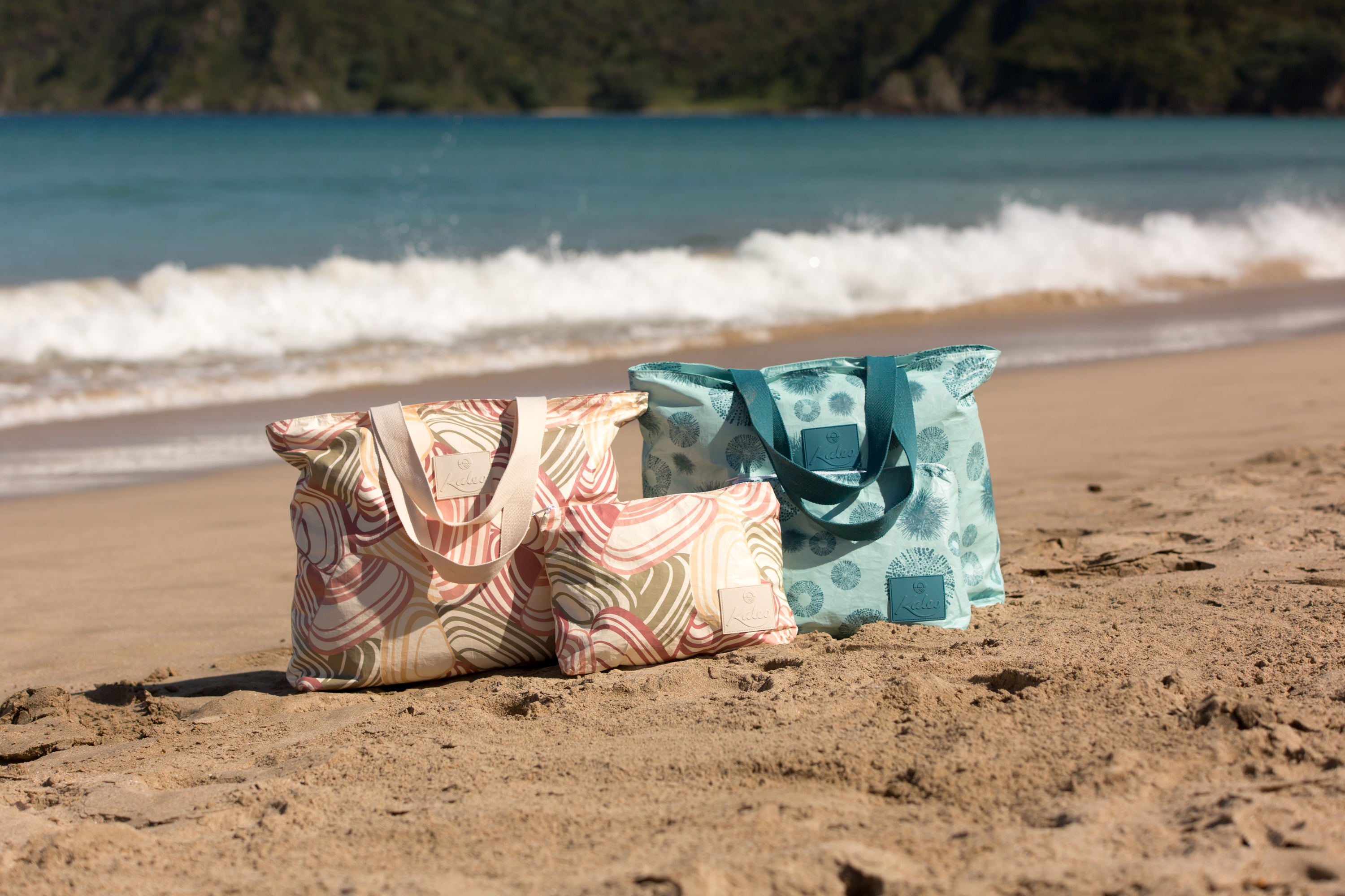 Kaleo Pipi Shells and Kina Cool Beach Tote and Pouch