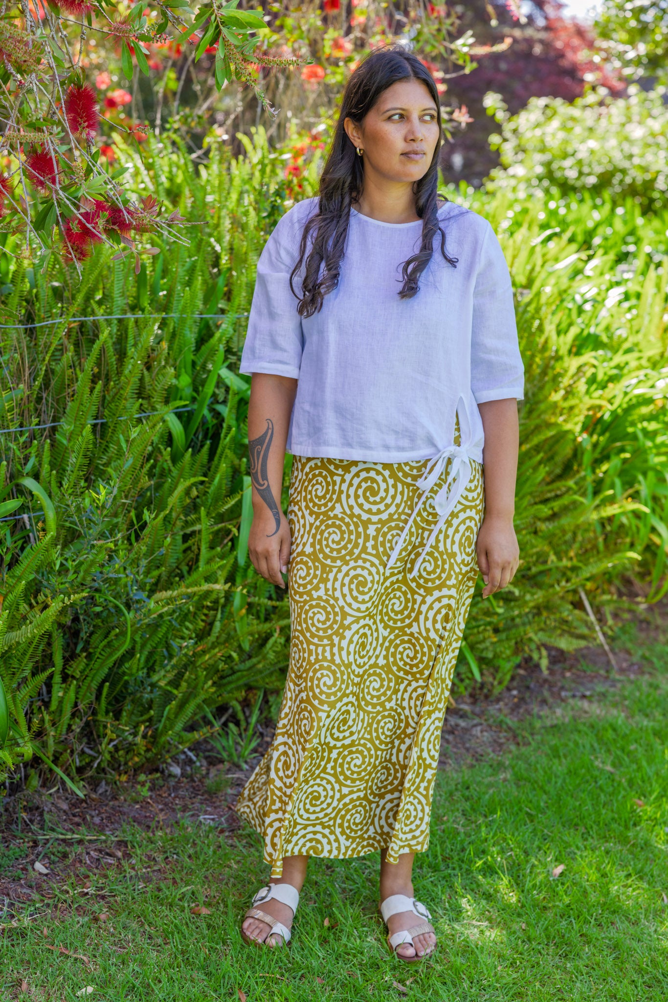 Takarangi Bias Long Skirt