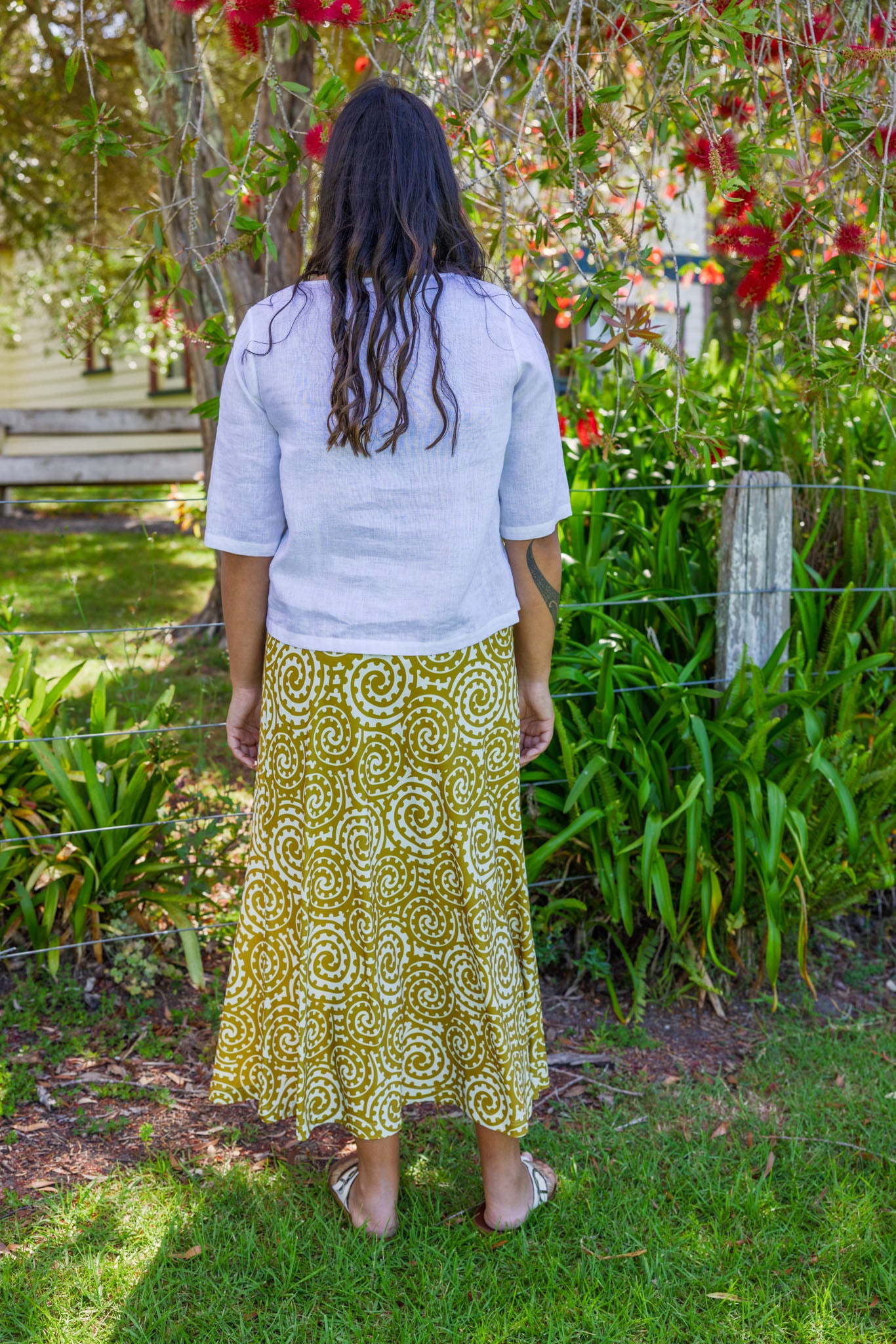 Takarangi Bias Long Skirt