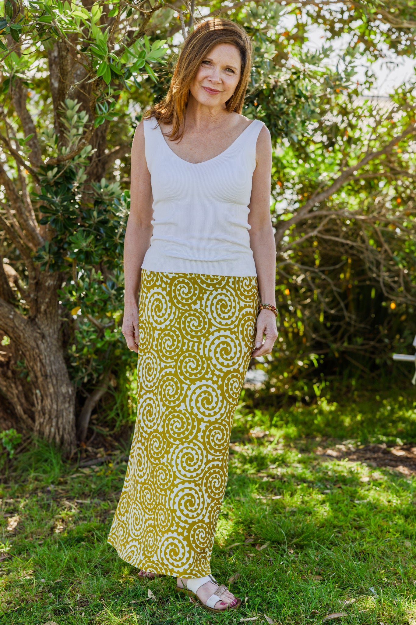 Takarangi Bias Long Skirt