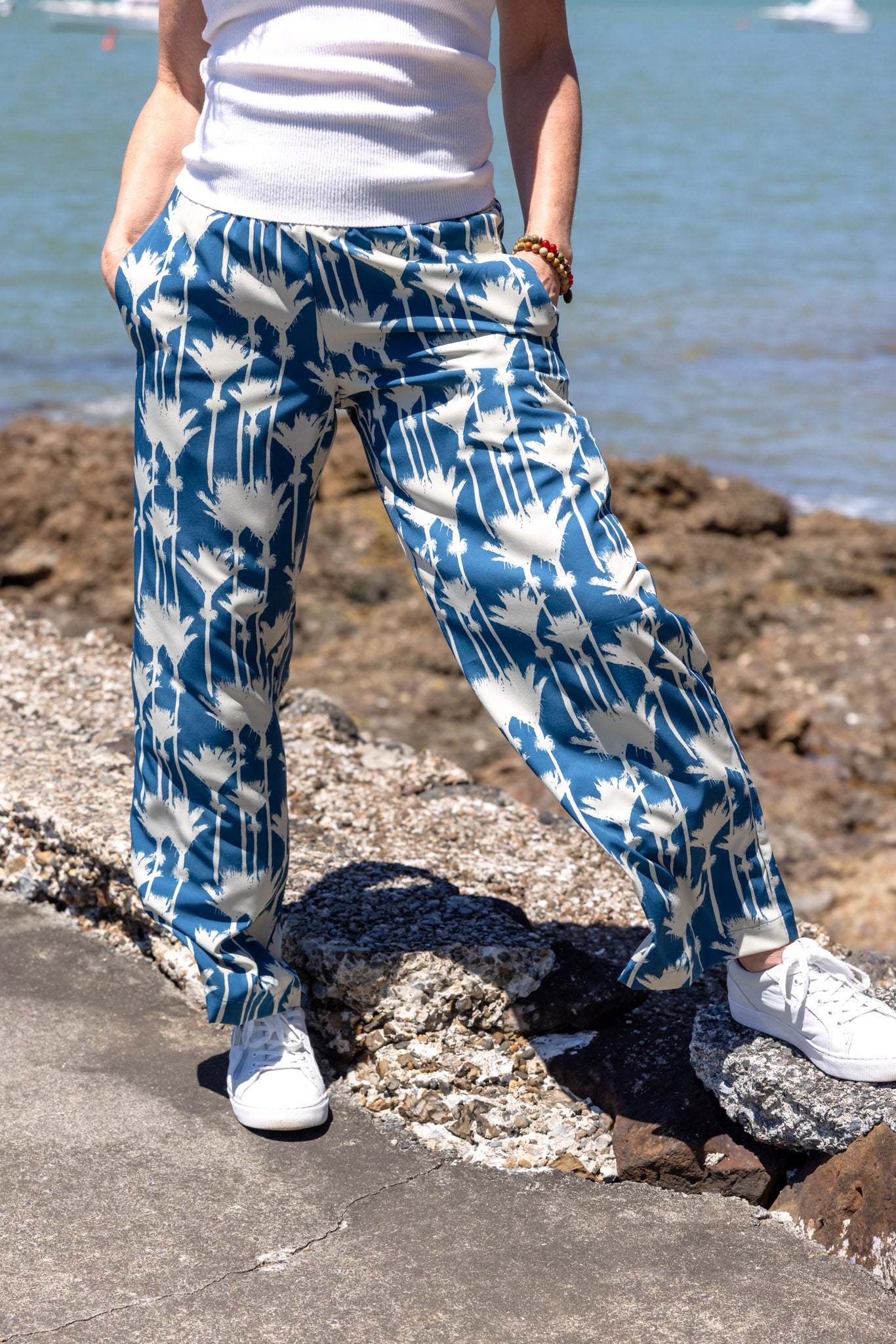 Nikau Palm Smocked Pants