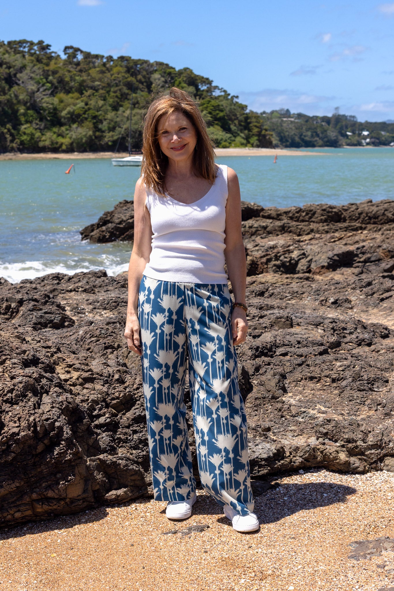 Nikau Palm Smocked Pants
