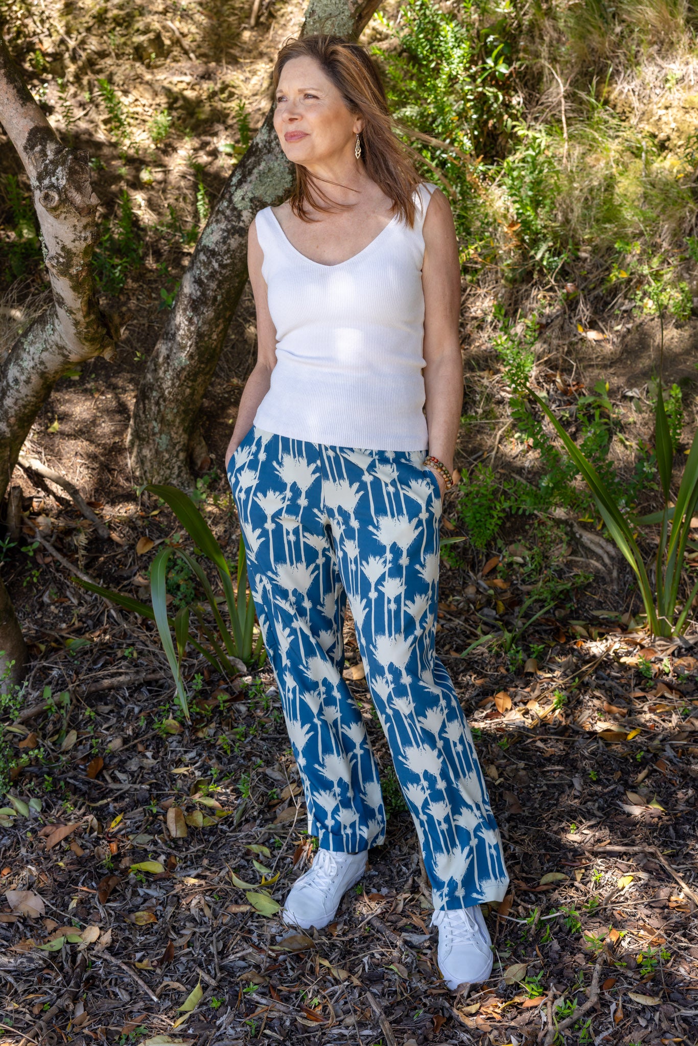 Nikau Palm Smocked Pants