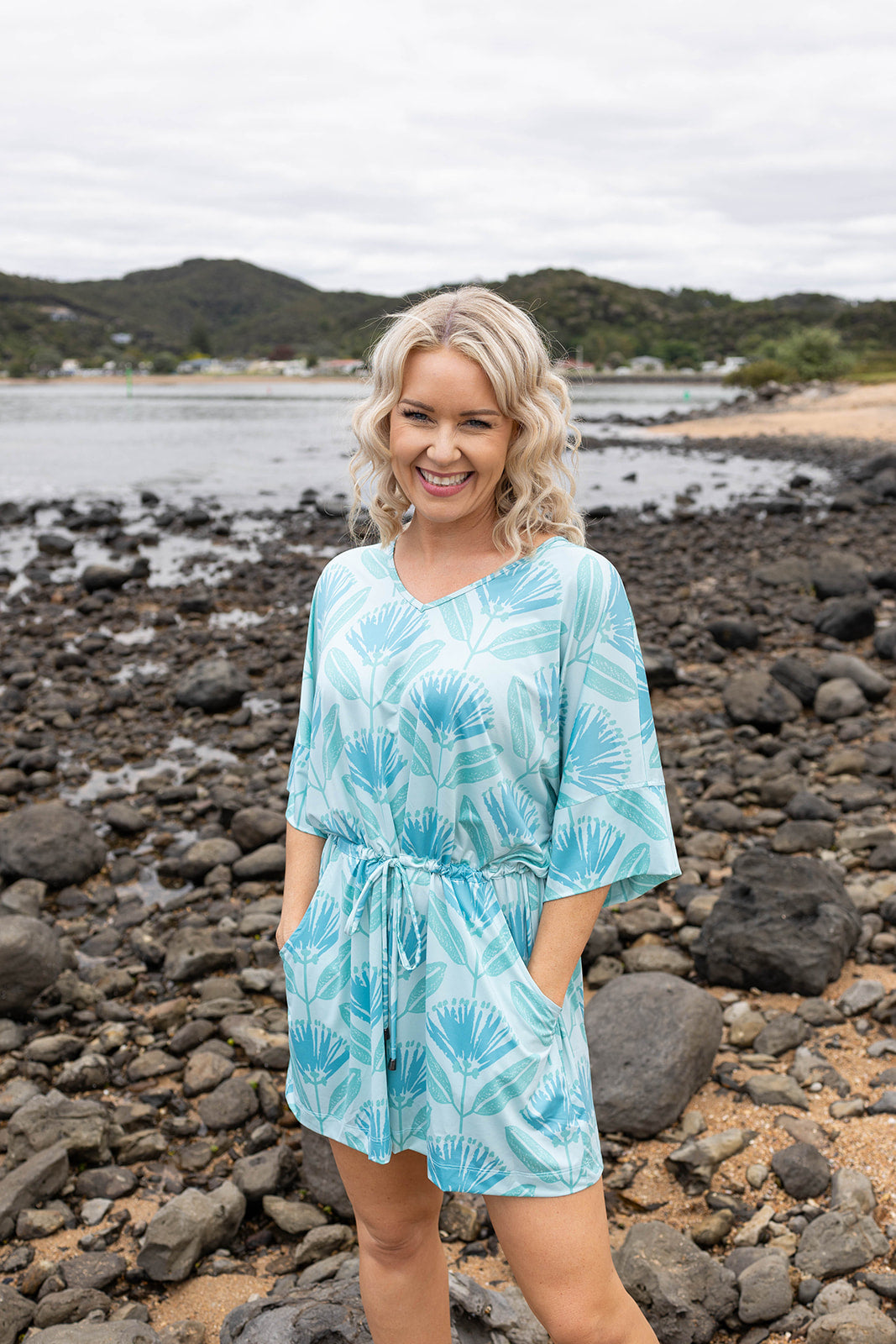 Aqua Pohutukawa Playsuit