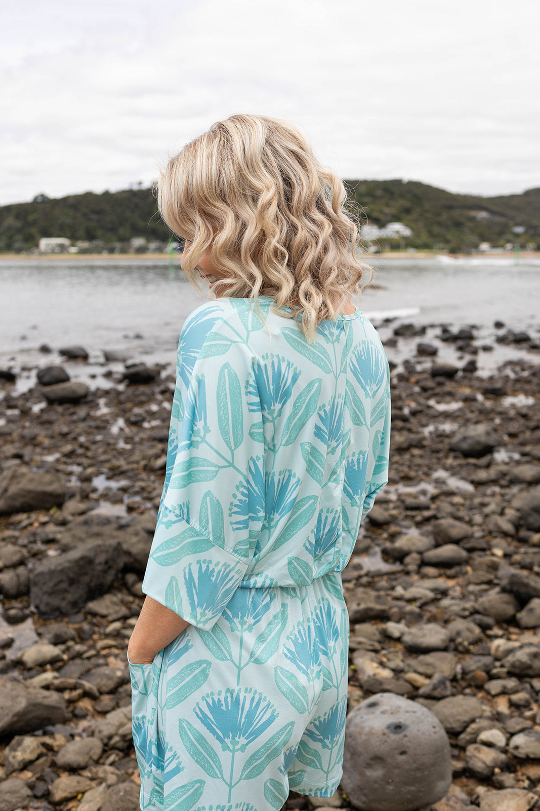 Aqua Pohutukawa Playsuit