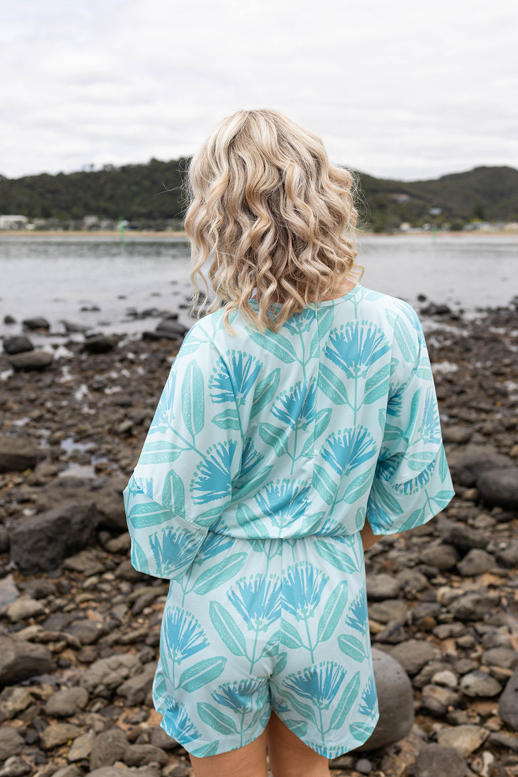 Aqua Pohutukawa Playsuit