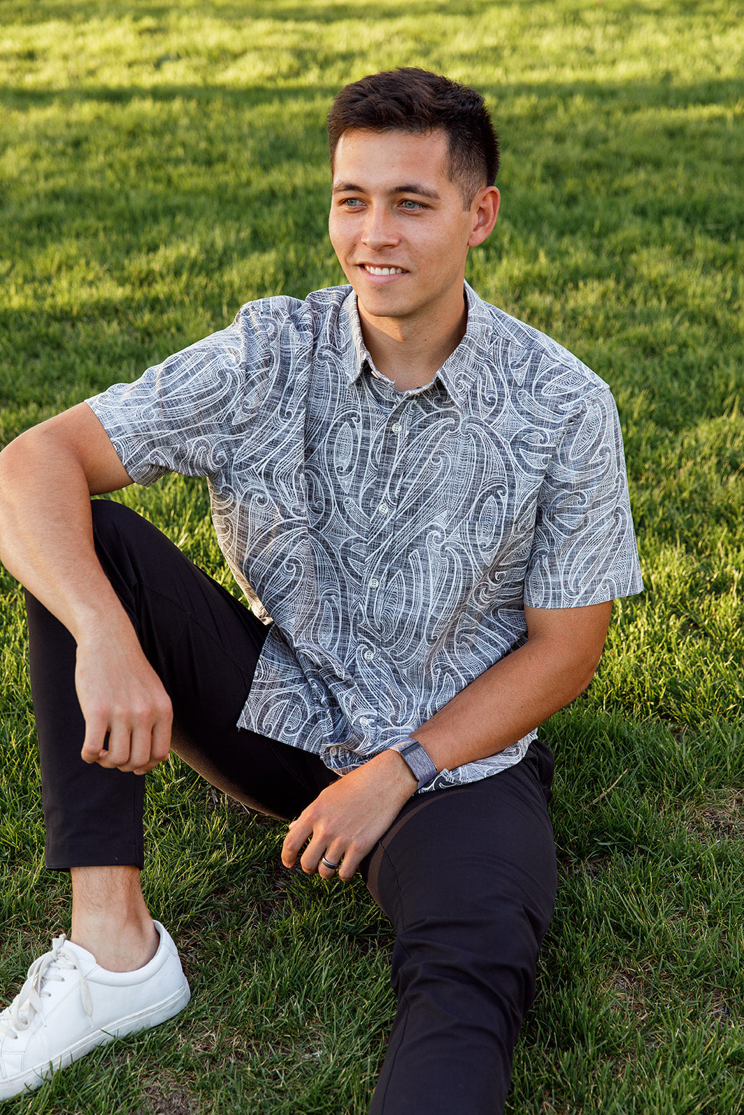 Local Style Kowhaiwhai Shirt - Short Sleeve