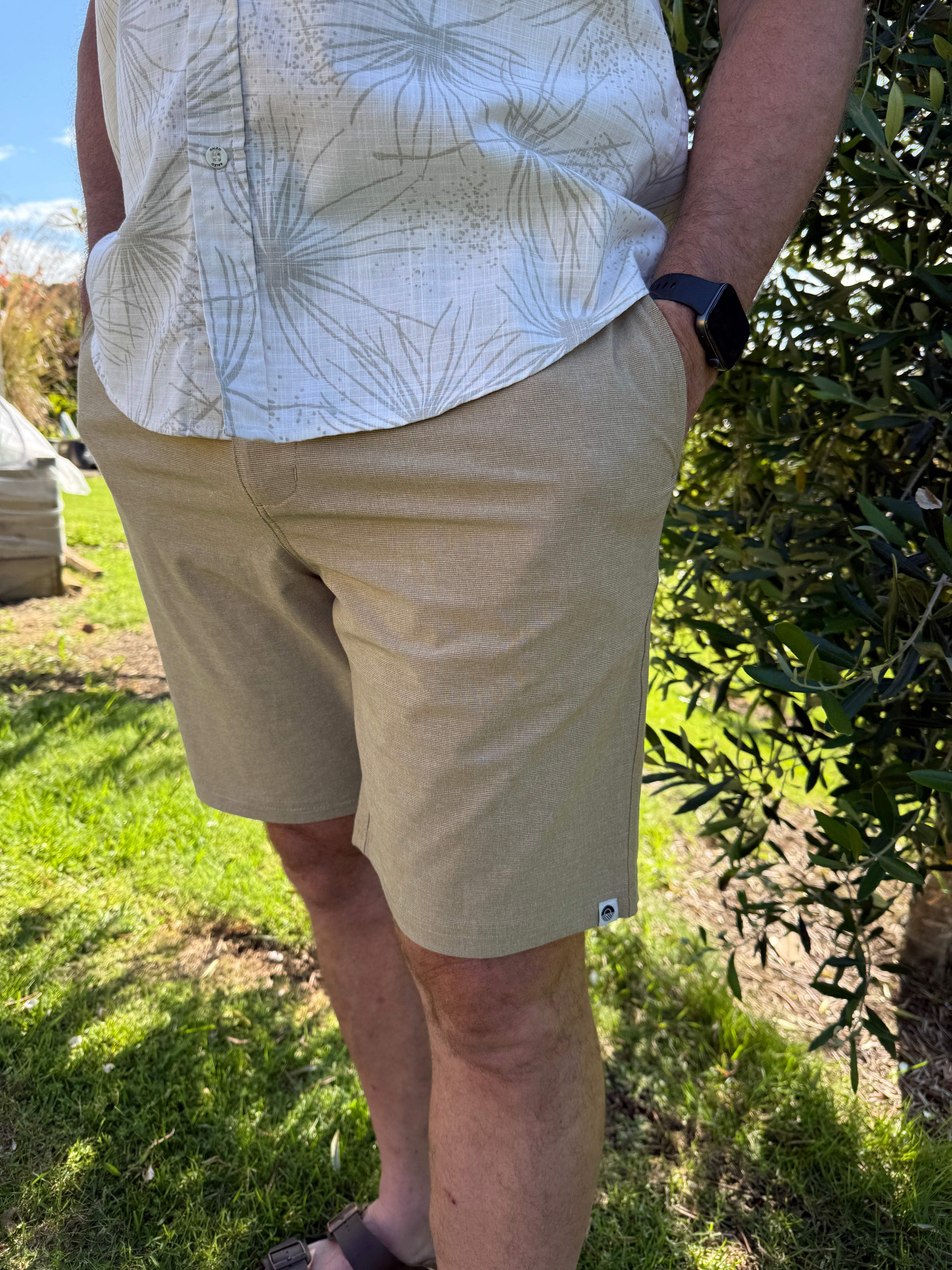 Comfort 4 Way Stretch Chino Shorts- Bronze