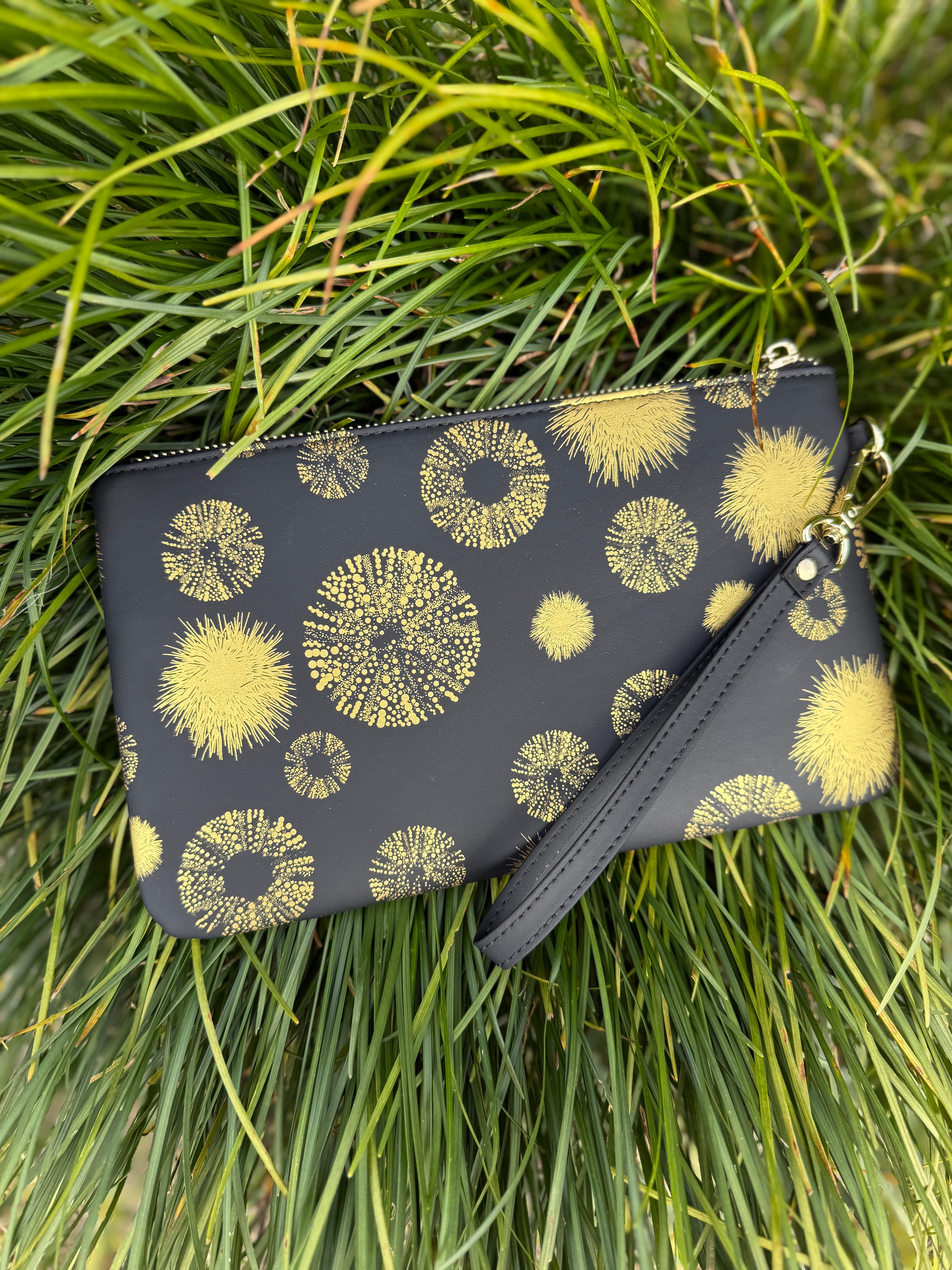 Kina Gold Wristlet Purse