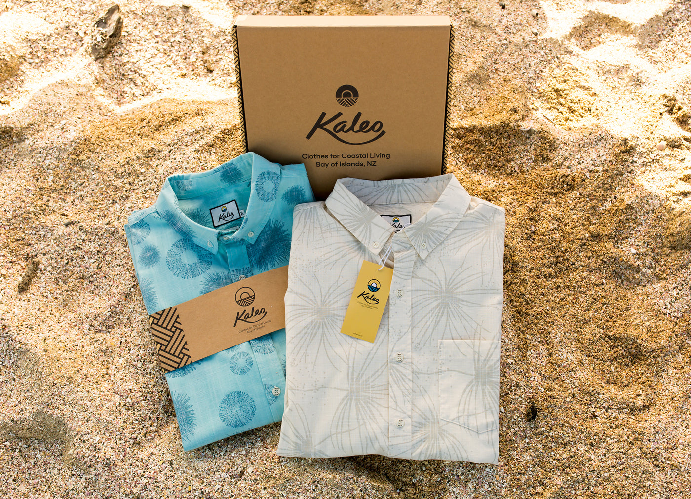 Kaleo New Zealand Designed Shirts and Branded Presentation Box