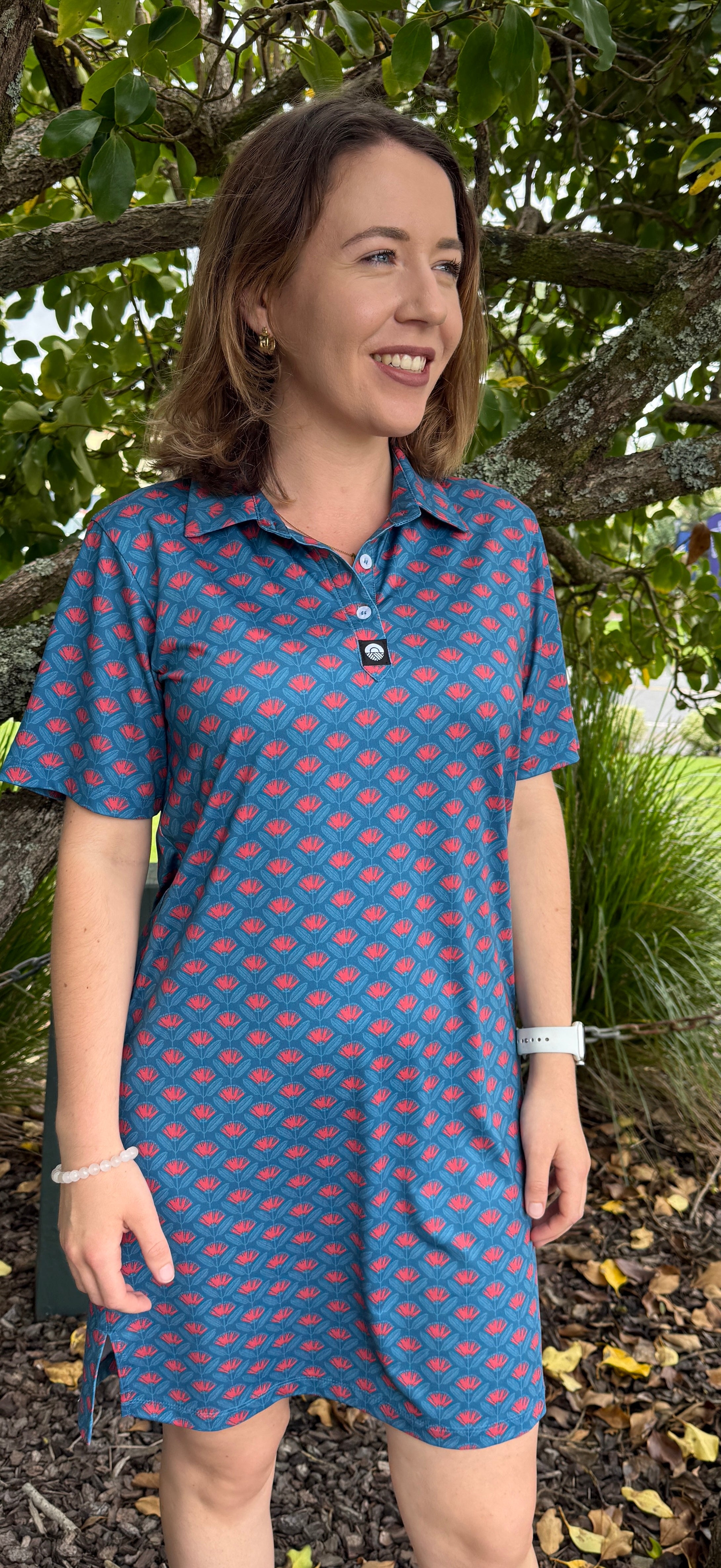 Womens Golf Polo Dress- Pōhutukawa