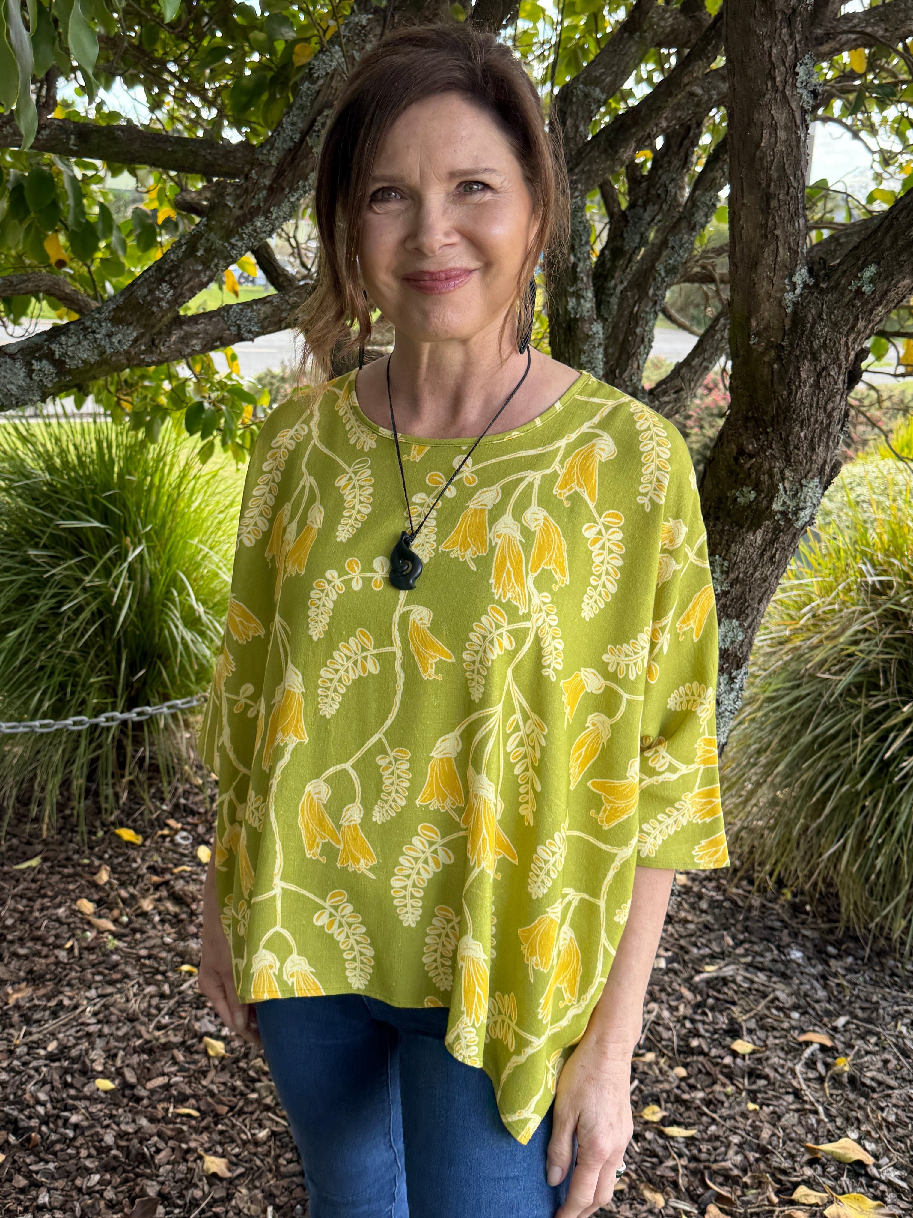 Kōwhai Oversized 3/4 Sleeve Blouse