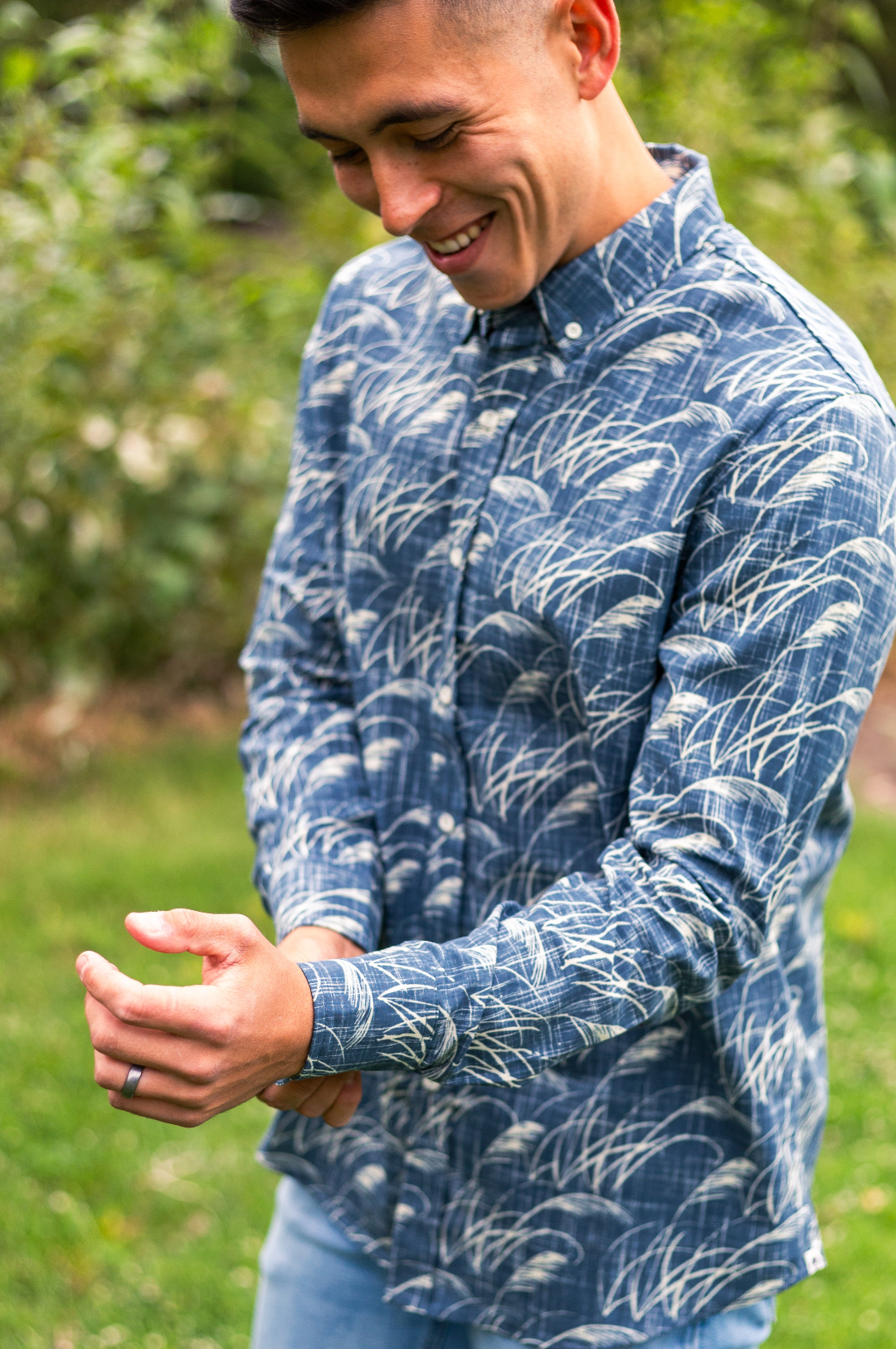 Toe Toe - Blue Mens Kiwi Classic Long Sleeve Shirt
