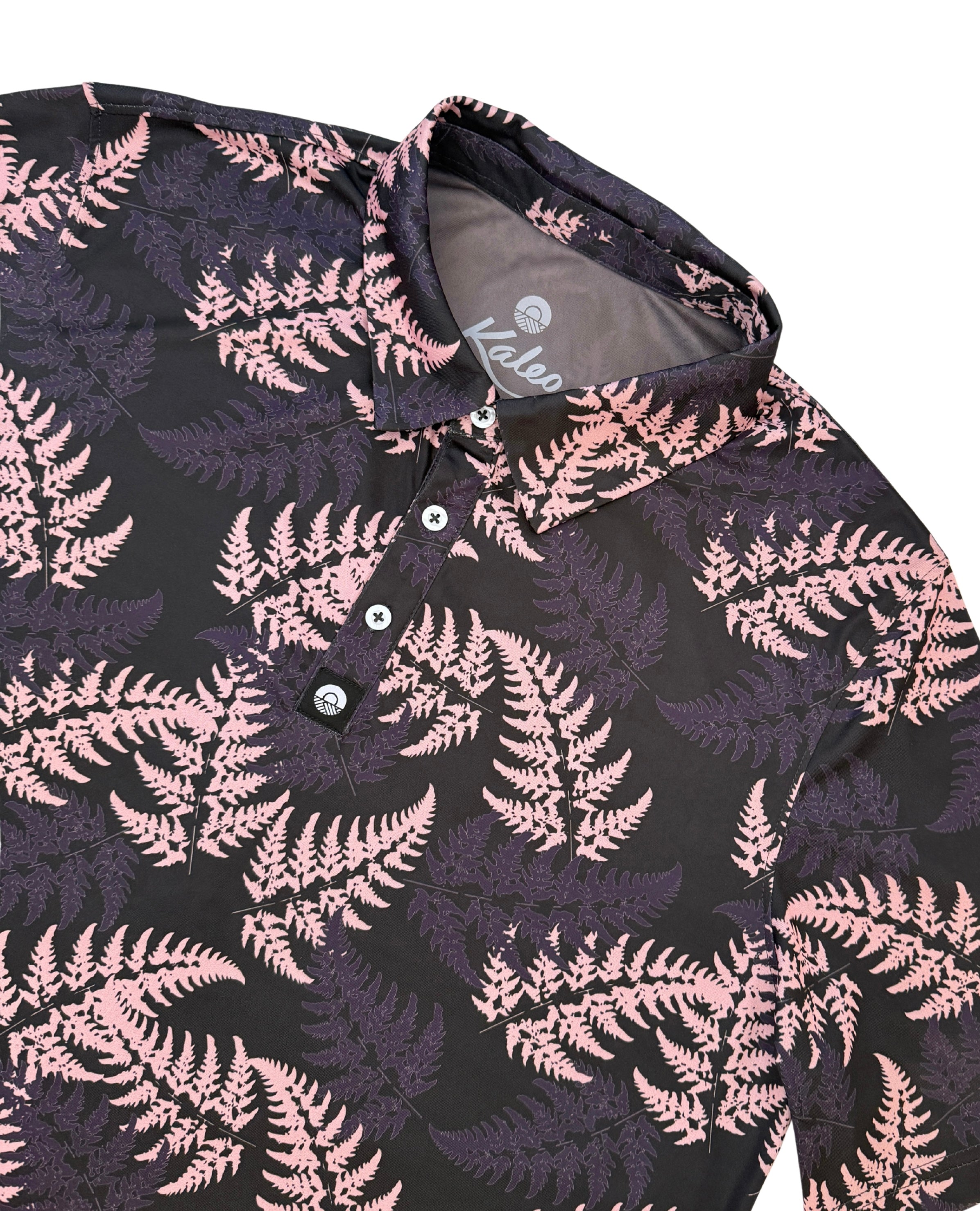 Silver Fern Pink Mens Polo