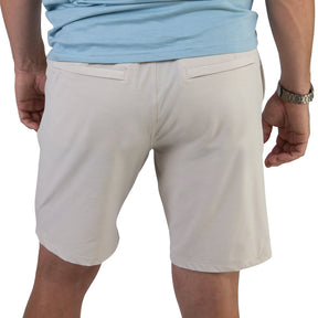 Relaxed Chino Four-Way Stretch Shorts-Tan