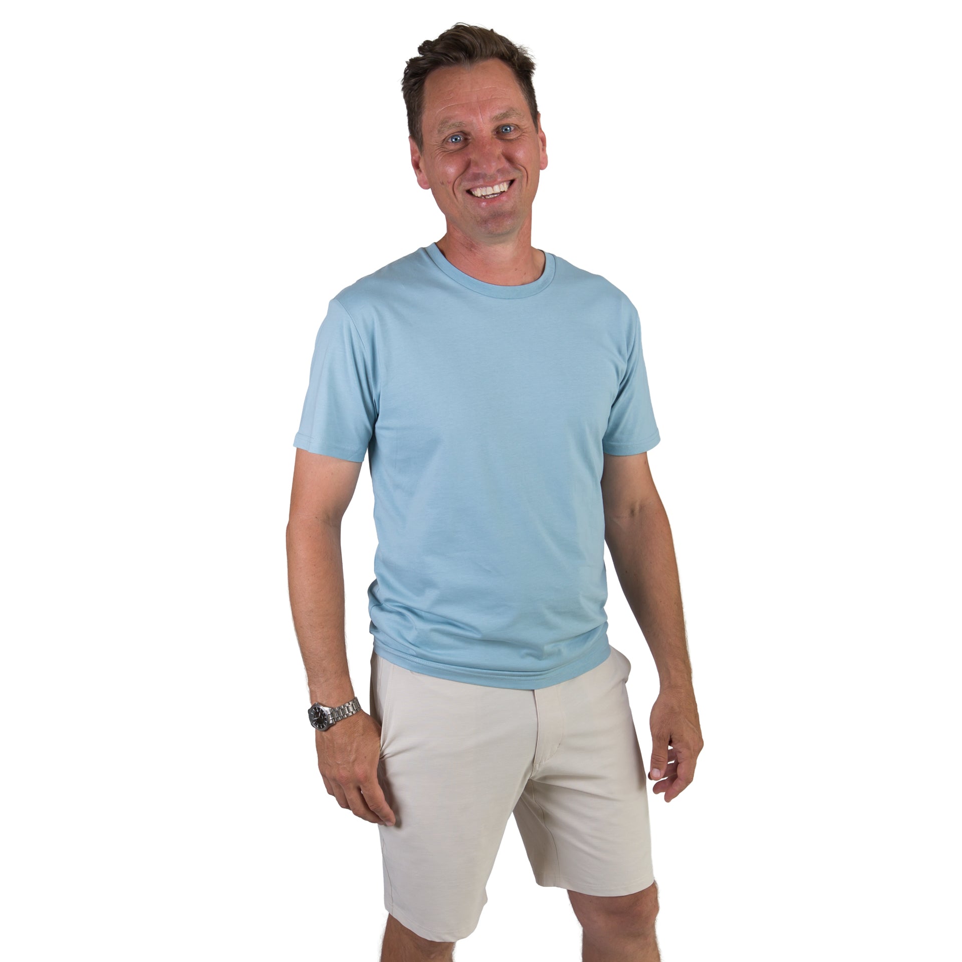 Comfort 4-Way Stretch Chino Shorts-Tan