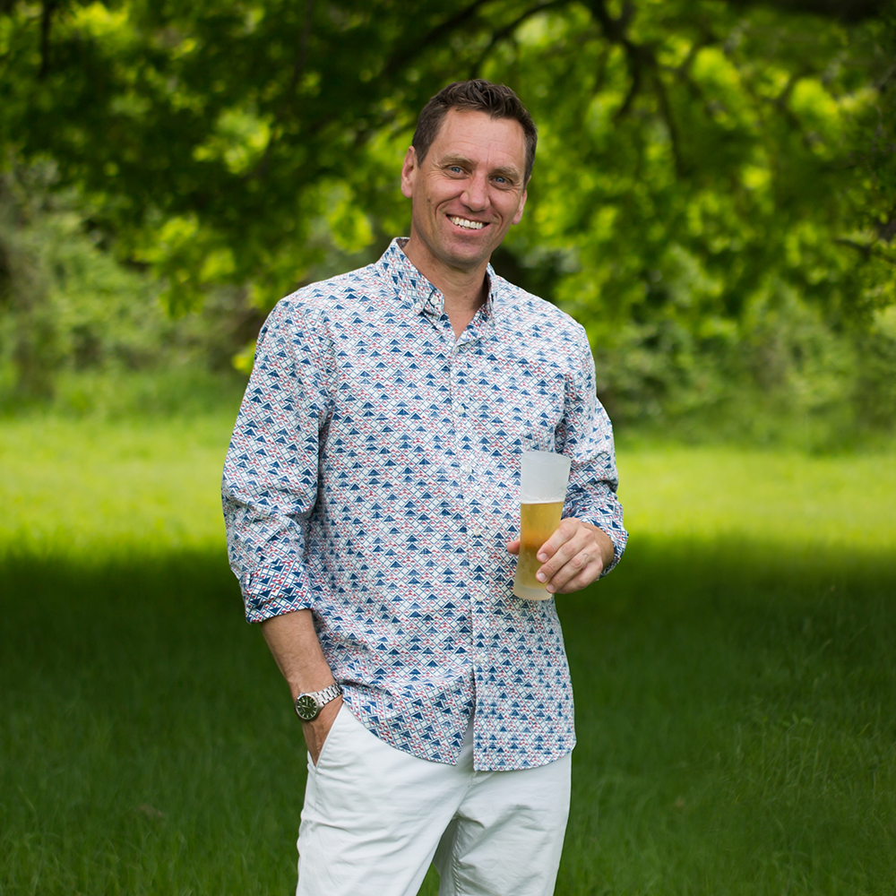 Kaleo Coastal Peaks men’s long sleeve shirt, premium cotton button-up with coastal-inspired geometric print, stylish Kiwi classic shirt for coastal living.